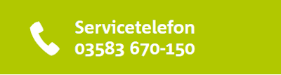 Servicetelefon 03583 670 150