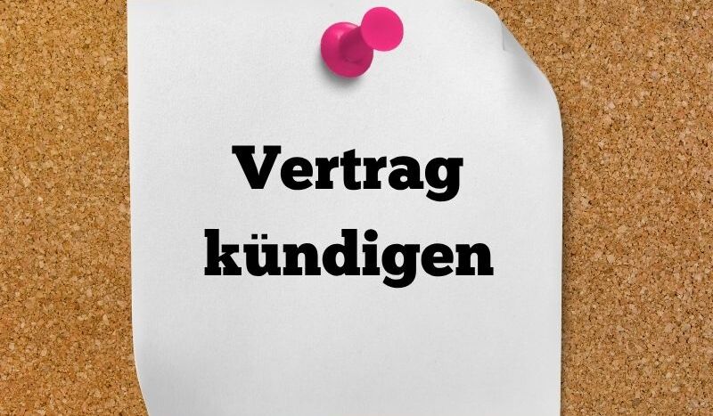 Titelbild - Vertrag kündigen