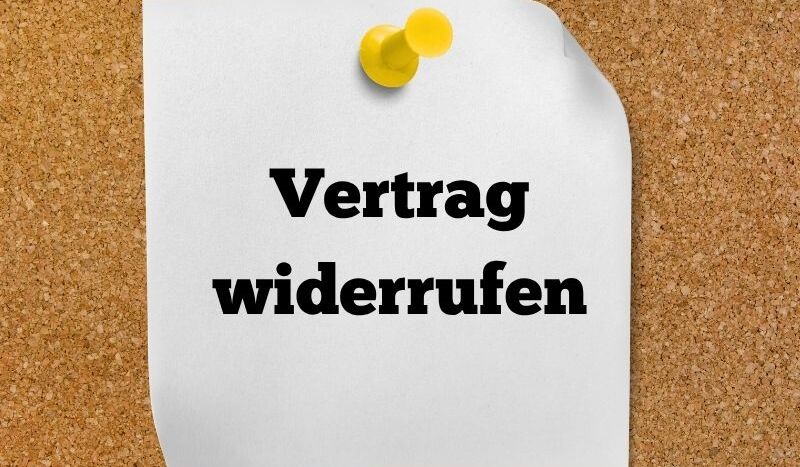Titelbild - Vetrag widerrufen